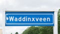 Place name sign of Waddinxveen, Netherlands