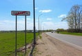 Place name exit road sign of Zaraysk, Russia