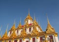 The place named Loha Prasat in Wat Ratchanatdaram in Bangkok Thailand which means iron castle or monastery