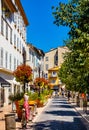 Place Nationale National Market Square in historic old town quarter of Antibes resort city onshore Azure Cost in France