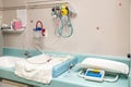 Place for resuscitation and examination of a newborn baby in the hospital Childbirth