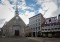 Place Royale Royal Plaza and Notre Dame des Victories Church - Quebec City, Canada Royalty Free Stock Photo