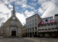 Place Royale Royal Plaza and Notre Dame des Victories Church - Quebec City, Canada Royalty Free Stock Photo