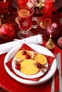 Place setting for Christmas Royalty Free Stock Photo