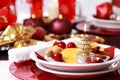 Place setting for Christmas Royalty Free Stock Photo