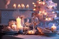 Place setting for Christmas Royalty Free Stock Photo