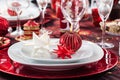 Place setting Christmas with paper star Royalty Free Stock Photo