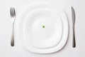 Place setting with pea Royalty Free Stock Photo