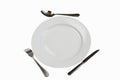 Place Setting with Plate, Knife, Fork & Spoon Royalty Free Stock Photo