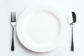 Place setting with plate, spoon and fork