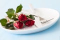 Place setting for valentines day Royalty Free Stock Photo