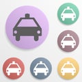 Place of taxi badge color set icon. Simple glyph, flat vector of map icons for ui and ux, website or mobile application