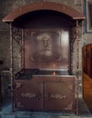 A place to place candles lit by believers in a temple Royalty Free Stock Photo