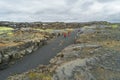 Place between two continents on Iceland, summer time Royalty Free Stock Photo