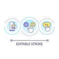 Place user in control loop concept icon Royalty Free Stock Photo
