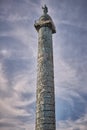 Place Vendome Paris. obelisk in a cloudy day. Royalty Free Stock Photo