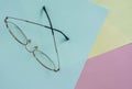 Place women eyeglasses to cut blue light from using computer and smartphone