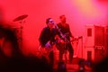 Placebo, British rock band performs on stage