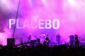 Placebo, British rock band performs on stage