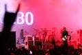 Placebo, British rock band performs on stage