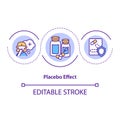 Placebo effect concept icon