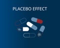 Placebo Effect for fake treatment vector Royalty Free Stock Photo