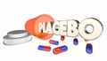 Placebo Fake Medicine False Cure Bottle Word