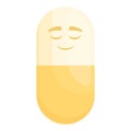 Placebo pill icon cartoon vector. Pharmacy drug