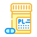placebo pills color icon vector illustration color
