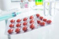 Placebo pills and injection Royalty Free Stock Photo