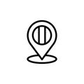 Placeholder concept line icon. Simple element illustration. Placeholder concept outline symbol design from Italy set. Can be used