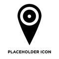 Placeholder icon vector isolated on white background, logo concept of Placeholder sign on transparent background, black filled