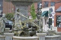 Children`s Fountain Statue Close-Up Downtown Clarksville, TN