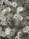 placer of iron bolts, construction fasteners, industrial background
