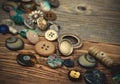 Placer of old buttons