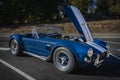 Classic rare American muscle car, blue Ford Shelby Cobra 427 in Placerville CA Royalty Free Stock Photo