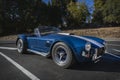 Classic rare American muscle car, blue Ford Shelby Cobra 427 in Placerville CA Royalty Free Stock Photo