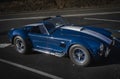 Classic rare American muscle car, blue Ford Shelby Cobra 427 in Placerville CA Royalty Free Stock Photo