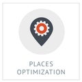 Places Optimization Simpel Logo Icon Vector Ilustration Royalty Free Stock Photo