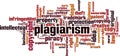 Plagiarism word cloud Royalty Free Stock Photo
