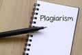 Plagiarism write on notebook