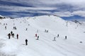 Plagne Centre, Winter landscape in the ski resort of La Plagne, France