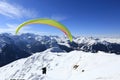 Plagne Centre, Winter landscape in the ski resort of La Plagne, France