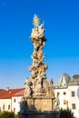 the plague column, Stefanik Square, Kremnica, Slovakia Royalty Free Stock Photo