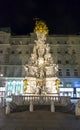 Plague Column Trinity column at night, Vienna, Austria