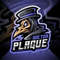Plague doctor head esport mascot logo