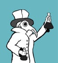 plague doctor in lab Royalty Free Stock Photo
