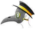 Plague doctor mask for holiday, carnival, masquerade, Halloween, vector illustration Royalty Free Stock Photo