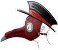 Plague doctor mask for holiday, carnival, masquerade, Halloween, vector illustration Royalty Free Stock Photo