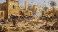 Plague of Locusts: Eerie Swarm Over Ancient Egyptian Village